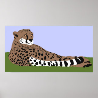Gepard und Plakat