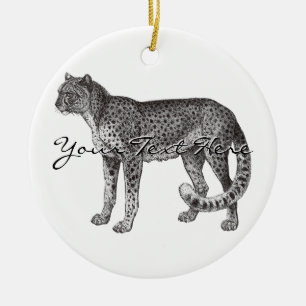 Gepard-Verzierung Keramikornament