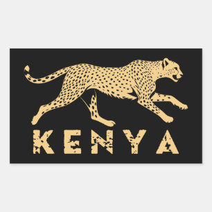 Geparde in Kenia Rechteckiger Aufkleber