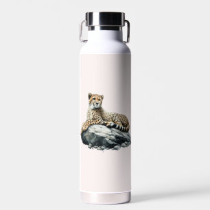 Geparden auf einem Felsen Trinkflasche