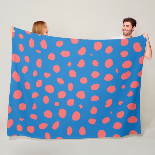 Geparden Coral Blue Fleecedecke (Beispiel)