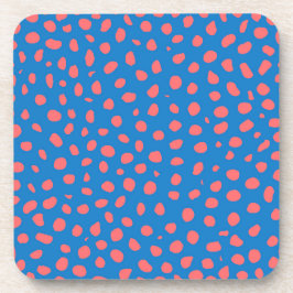 Geparden Coral Blue Getränkeuntersetzer