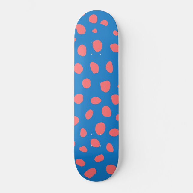 Geparden Coral Blue Skateboard (Vorderseite)