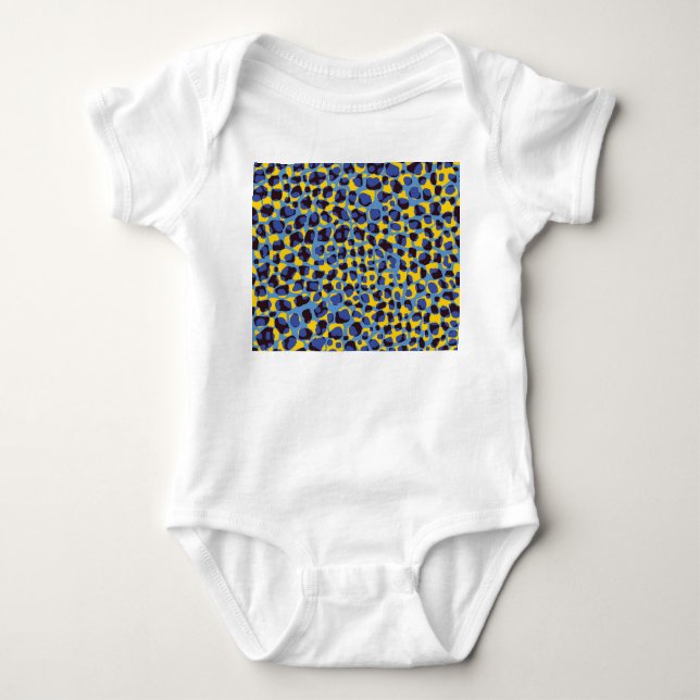Geparden Hautstruktur, nahtloser Tierdruck. Baby Strampler (Vorderseite)