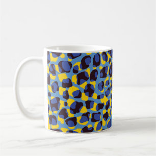 Geparden Hautstruktur, nahtloser Tierdruck. Kaffeetasse