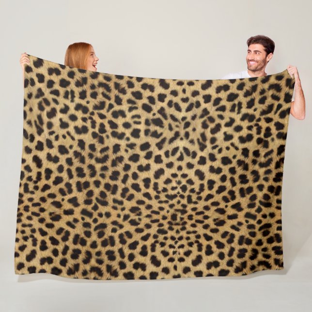 Gepardendruck Fleecedecke (Beispiel)