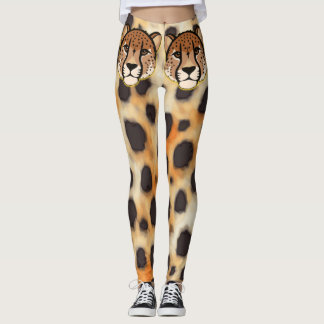 Gepardendruck-Power Leggings