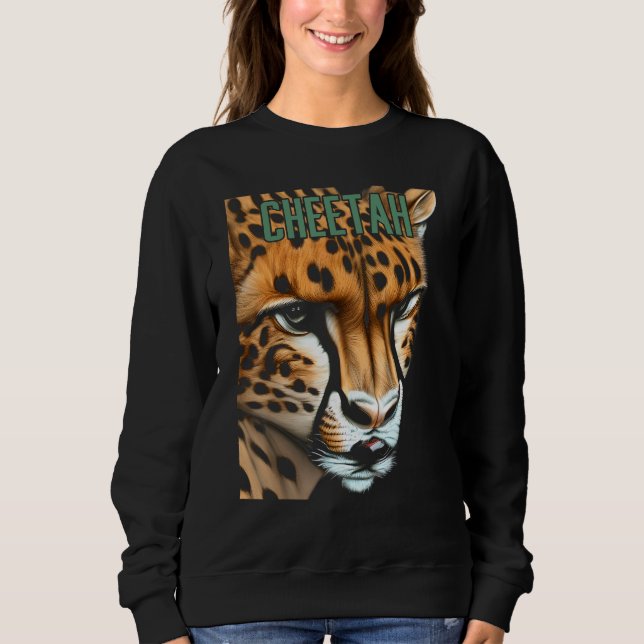 Gepardenporträt Gepard Sweatshirt (Vorderseite)