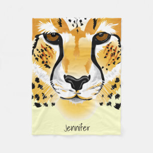 Gepardhauptnahaufnahmeillustration Fleecedecke