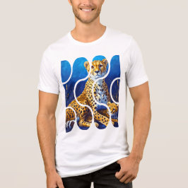 Gepardmutter und Jungtier Wildlife Design Tri-Blend Shirt