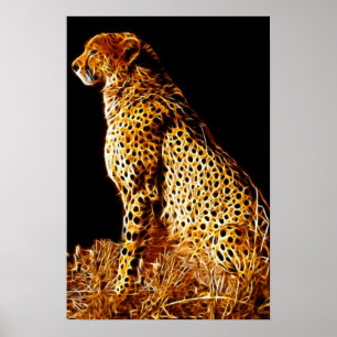 Gepardposition Poster