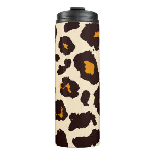 Geparkhaut, Tierdrucktextur. Thermosbecher