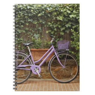 Geparktes Fahrrad, Pienza, Italien, Toskana Notizblock
