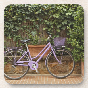Geparktes Fahrrad, Pienza, Italien, Toskana Untersetzer