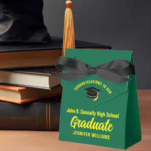 Gepasste Graduate-Party für grünes Gelb Geschenkschachtel