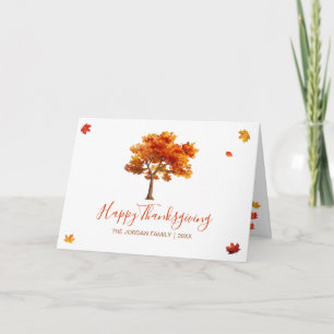 Gepasste Thanksgiving-Herbstbäume Karte