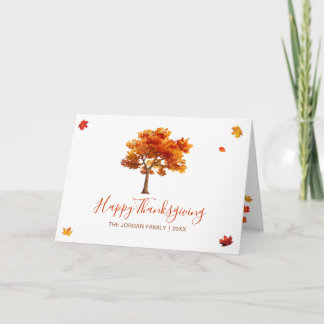 Gepasste Thanksgiving-Herbstbäume Karte