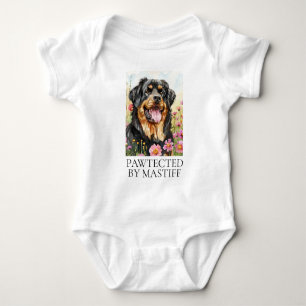 Gepflastert von tibetischen Mastiff Bodysuit Baby Strampler