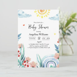 Gepflegte Baby Dusche Einladungskarte mit Design.