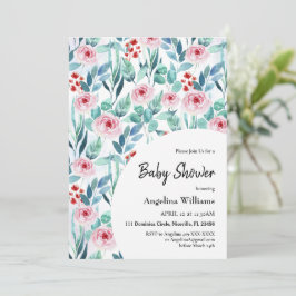 Gepflegte Baby Dusche Einladungskarte mit Design.