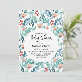 Gepflegte Baby Dusche Einladungskarte mit Design.