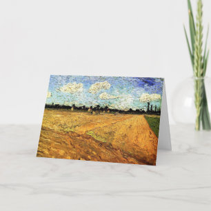 Gepflügtes Feld (die Furchen) von Vincent van Gogh Karte
