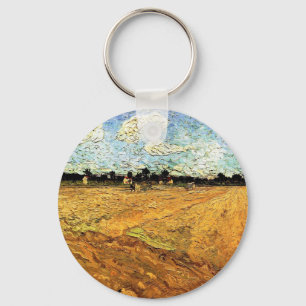 Gepflügtes Feld (die Furchen) von Vincent van Gogh Schlüsselanhänger