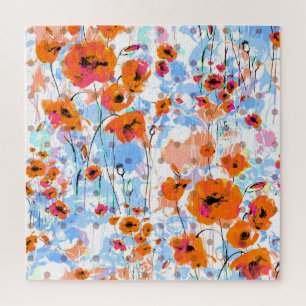Gepinselte Mohnblumen: Abstrakte Florale Textur