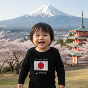 gepixelte Flagge Japans Baby Strampler