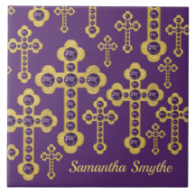 Geplante Kreuze mit 12 Imitaten Amethysten -