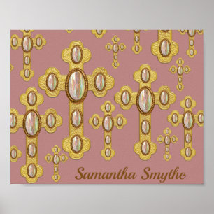 Geplante Kreuze mit 6 Imitate Opals - Poster