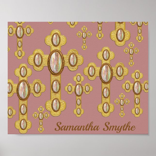 Geplante Kreuze mit 6 Imitate Opals - Poster (Vorne)