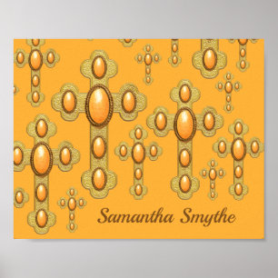 Geplante Kreuze mit 6 Imitaten Sardonyx - Poster