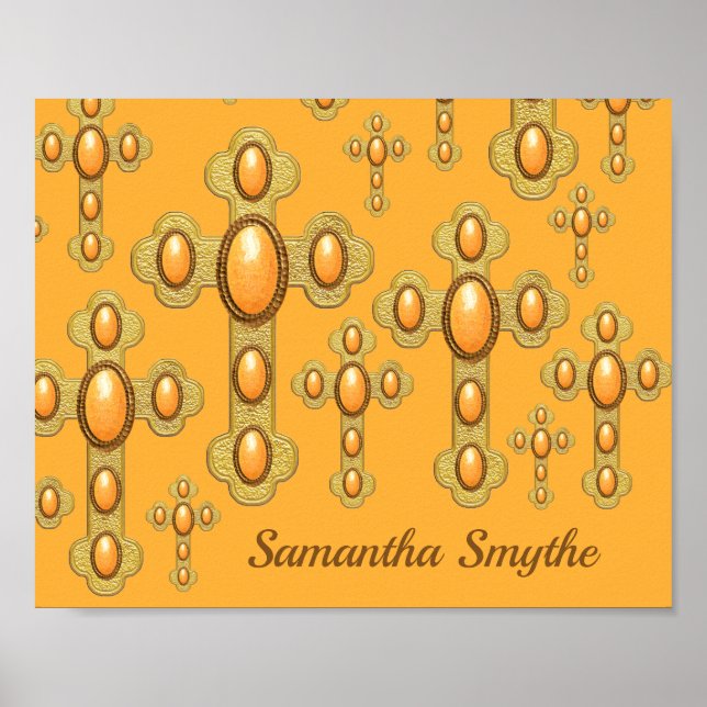 Geplante Kreuze mit 6 Imitaten Sardonyx - Poster (Vorne)