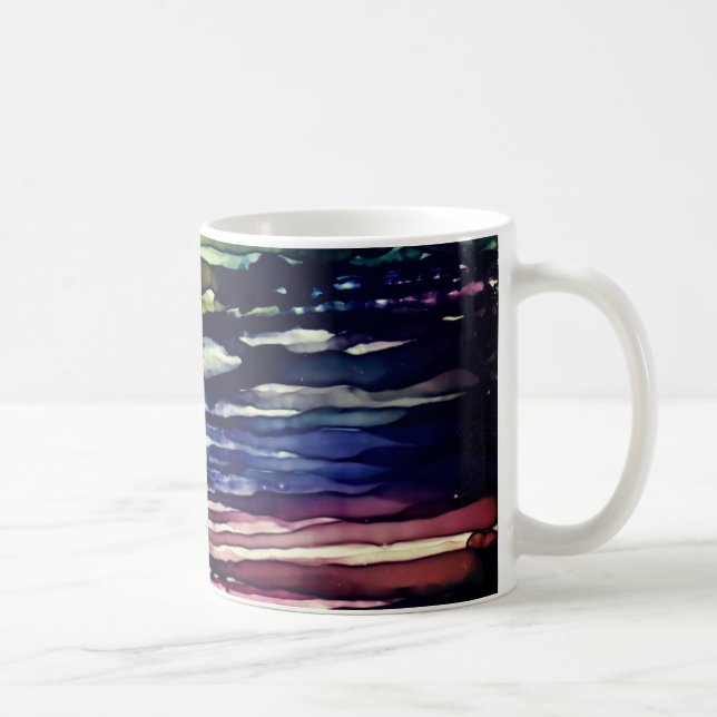 "Geplätscherte Reflexions-" Kunst durch Stephanie Kaffeetasse (Rechts)