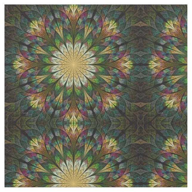 Gepolsterte Blumenabstraktion Stoff (Nahaufnahme)