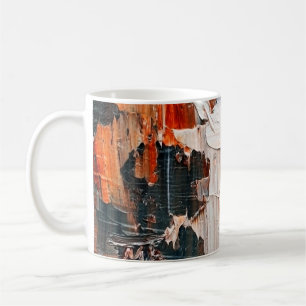 Geprägte pastöse Ölfarben und Reliefs. Primärkol Kaffeetasse