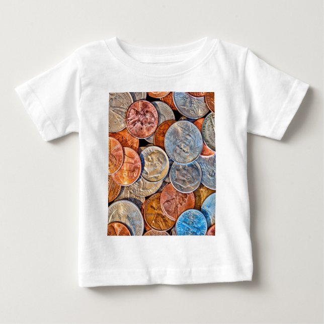 geprägte Währung Baby T-shirt (Vorderseite)