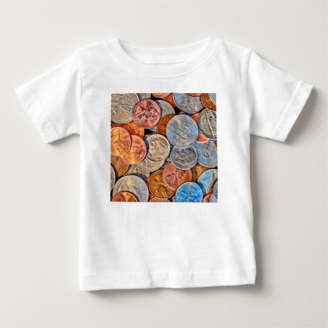 geprägte Währung Baby T-shirt (Vorderseite)
