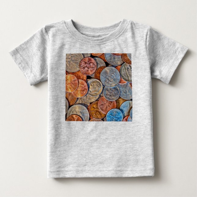 geprägte Währung Baby T-shirt (Vorderseite)