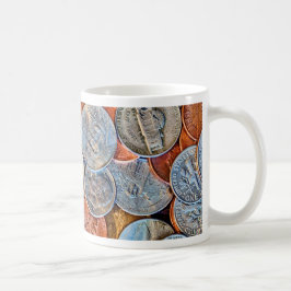 geprägte Währung Kaffeetasse