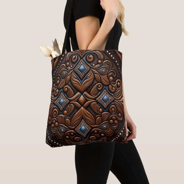 geprägtes Leder Tasche (Von Nahem)