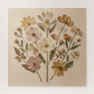 Gepresste Wildblumen Botanisches Bouquet Vintage