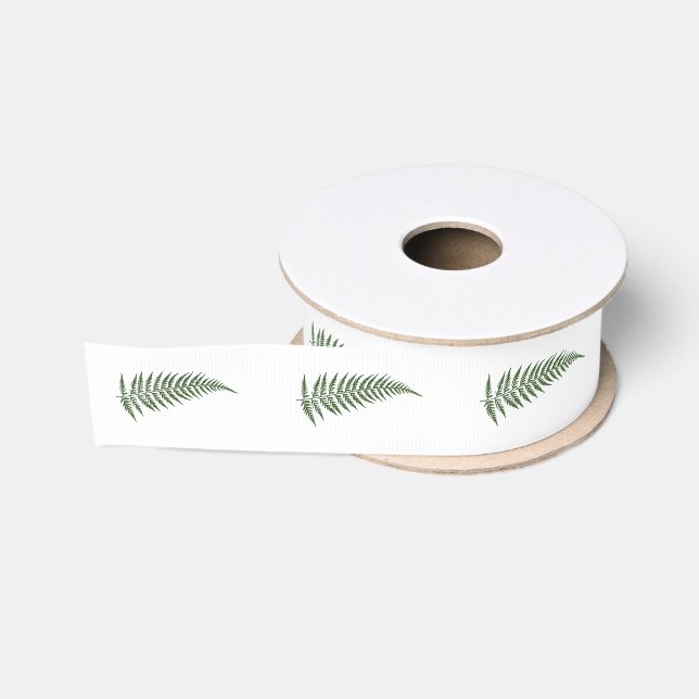 Gepresstes botanisches Farn-Blatt - Mischungs-und Ripsband (Spule)