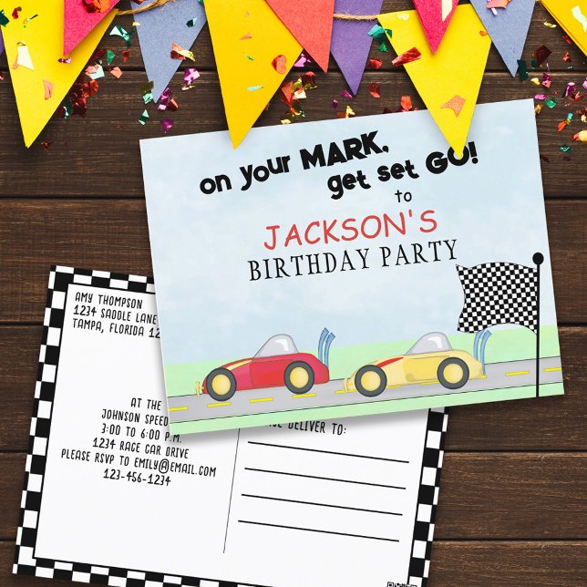 Geprüfte Markierung für Schlagwagen der Birthday W Postkarte (Von Creator hochgeladen)