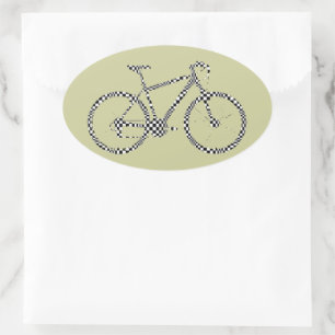 Geprüftes Fahrrad Ovaler Aufkleber