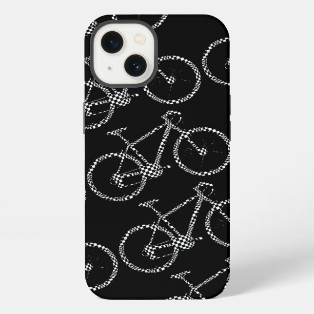 Geprüftes Fahrrad schwarz iPhone Hülle (Rückseite)