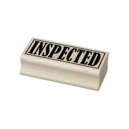 Geprüftes Geschäftsbüro - Gerahmtes einfaches Wort Gummistempel