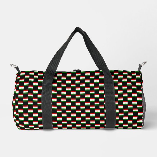 Geprüftes Muster der Tadschikistan-Flagge Duffle Bag (Vorderseite)
