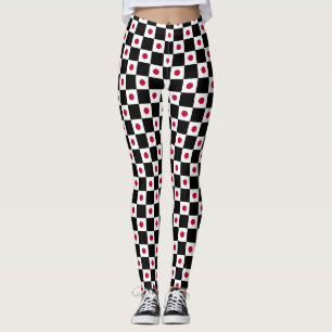 Geprüftes Muster für die japanische Flagge Leggings